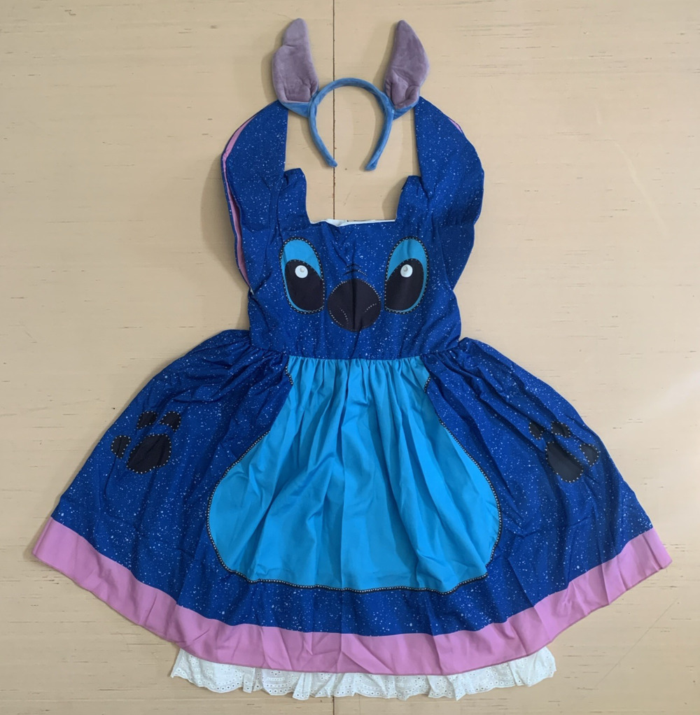 Disney Girls Kids Size 150 (Year 11-12) Stitch Character Flutter Sleeve Dress